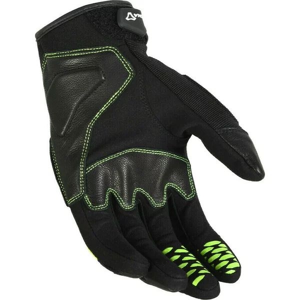 Manusi de piele vara MACNA RIME S Negru/Alb/Galben Fluo, 8