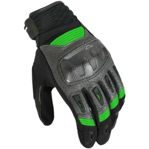 Manusi de piele vara MACNA RIME S Negru/Alb/Galben Fluo, 15