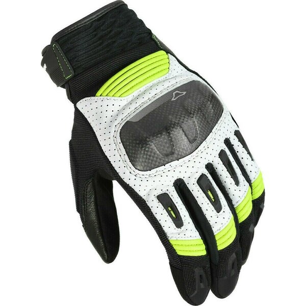Manusi de piele vara MACNA RIME 3XL Negru/Alb/Verde, 8