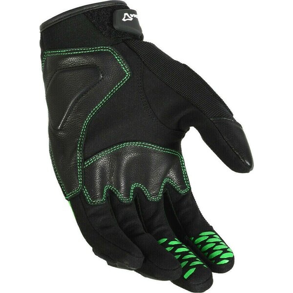 Manusi de piele vara MACNA RIME 3XL Negru/Alb/Verde, 16