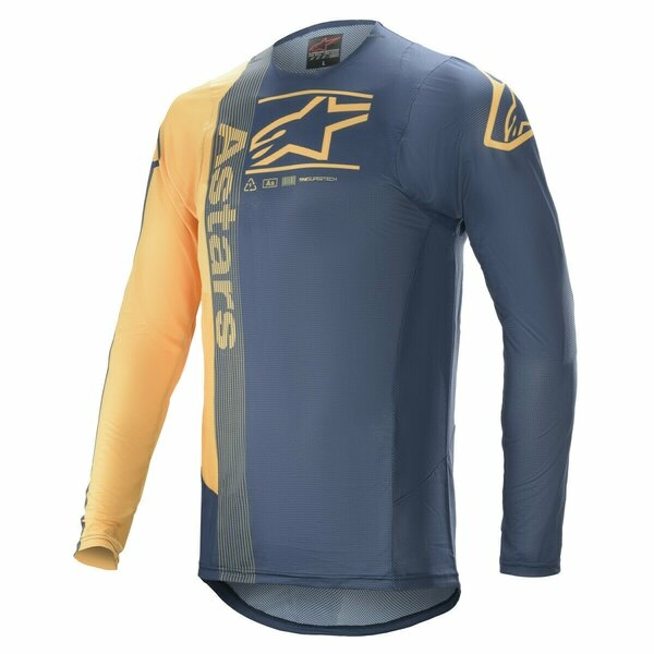 Tricou cross-enduro Alpinestars SUPERTECH FOSTER 2XL Albastru/Portocaliu