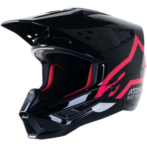 Casca cross-enduro Alpinestars Supertech S-M5 COMPASS M Negru/Roz, 4