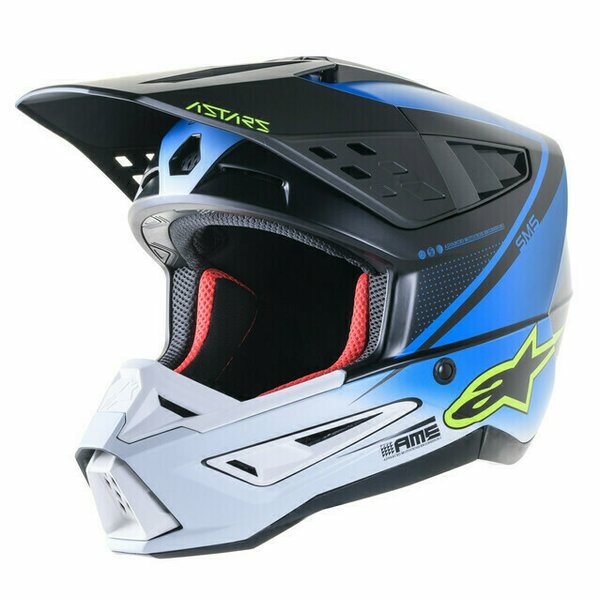 Casca cross-enduro Alpinestars Supertech S-M5 RAYON S Gri deschis/Negru, 5