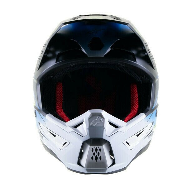 Casca cross-enduro Alpinestars Supertech S-M5 RAYON M Alb/Albastru/Galben fluo, 3