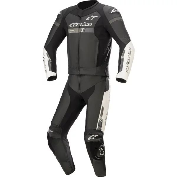 Combinezon de piele 2 piese Alpinestars Gp Force Chaser Negru/Alb 48, 12