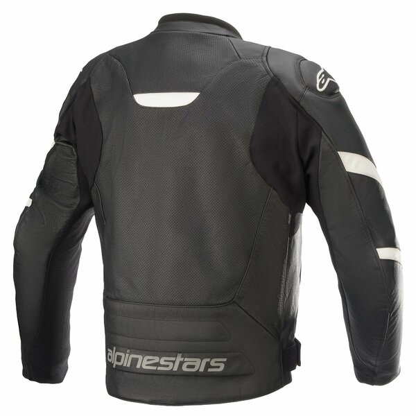 Geaca de piele Alpinestars FASTER V2 AIRFLOW Negru/Alb 52, 3