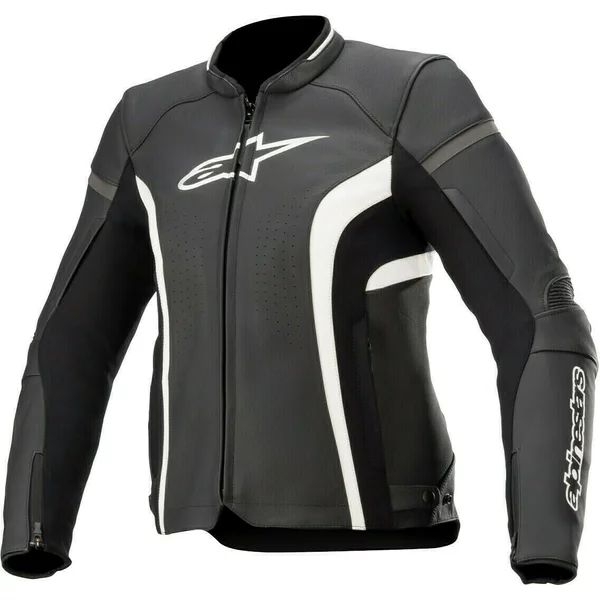 Geaca de piele dama Alpinestars Stella Kira V2 Negru/Alb 46, 4