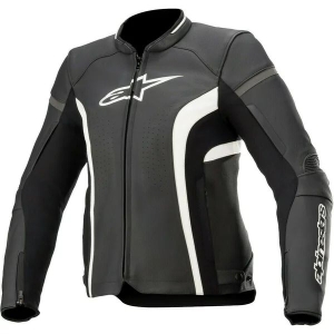Geaca de piele dama Alpinestars Stella Kira V2 Negru/Alb 46, 4