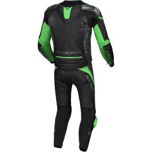 Combinezon de piele 2 piese MACNA TRONNIQ 50 Negru/Verde