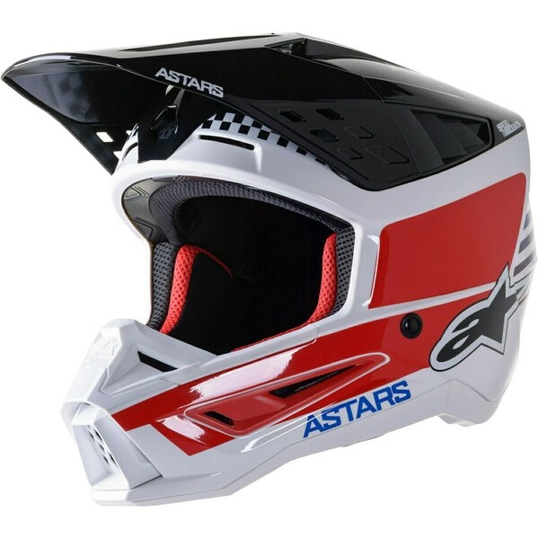 Casca cross-enduro Alpinestars Supertech S-M5 SPEED S Negru/Albastru/Galben, 4