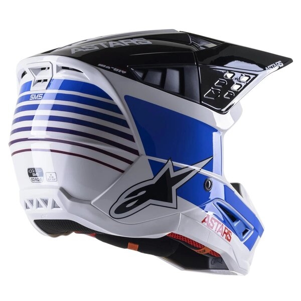 Casca cross-enduro Alpinestars Supertech S-M5 SPEED M Negru/Alb/Rosu, 2