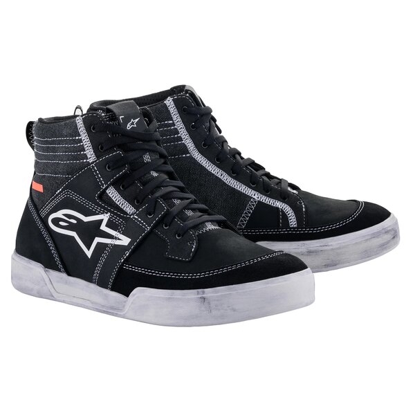 Ghete moto ALPINESTARS AGELESS RIDING SHOES 45 Negru/Alb/Gri, 7