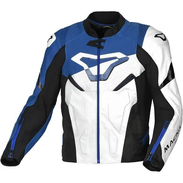 Geaca de piele sport/touring MACNA POINTER Alb/Negru 48, 15