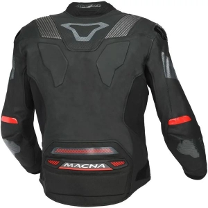 Geaca de piele sport/touring MACNA POINTER Alb/Negru 48