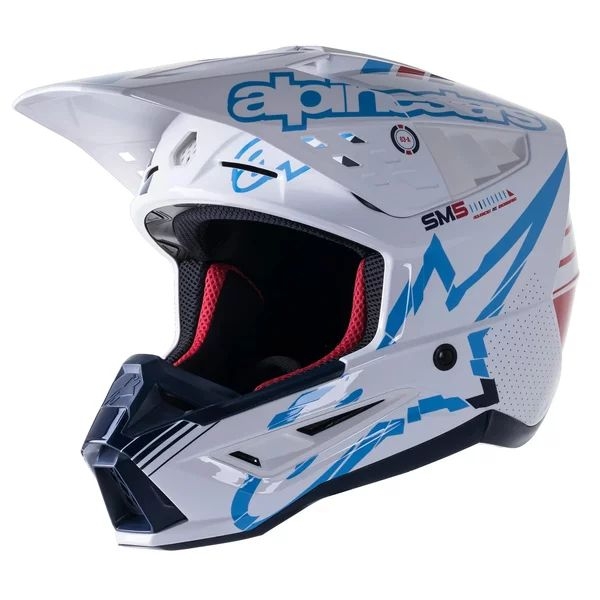 Casca cross-enduro Alpinestars Supertech S-M5 ACTION S Negru/Albastru/Galben fluo, 6
