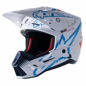 Casca cross-enduro Alpinestars Supertech S-M5 ACTION L Rosu/Alb/Galben fluo
