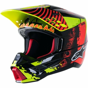 Casca cross-enduro Alpinestars Supertech S-M5 SOLAR FLARE S Negru/Albastru/Rosu