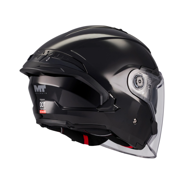 Casca open face motociclete MT Cosmo SV Pure A1 negru lucios (ochelari soare integrati) - tip viziera: MT-V-37 - XL (61/62cm), 2